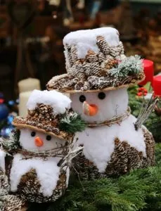 dekoracja świąteczna - bałwanki